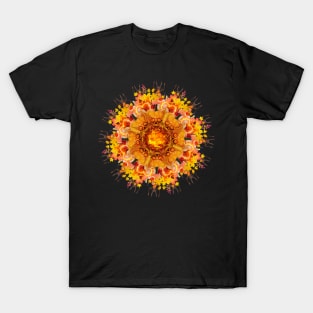 calavera orange mandala T-Shirt